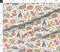 Various Fabrics by the Yard or Fat Quarter Cat Doodle Kitten Green Purple Orange Blue Flowers Muted Palette Gender Neutral Playful Custom Printed Fabric by Spoonflower